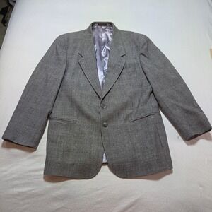 Vtg Men's Ottimo Blazer Jacket Size 43R Gray Glen Plaid Wool Sport Coat Classic